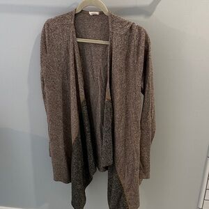 ODDY Brown and Gray Open Front Cardigan